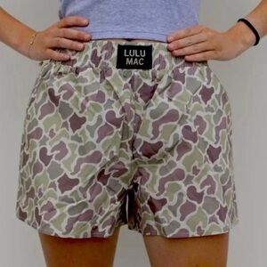 Women's Camouflage Shorts - Green and Brown by LuLu Mac